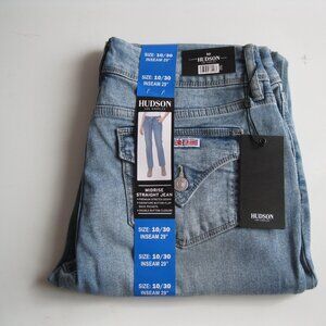 Hudson Women's Midrise Straight Leg, stretch Blue Jeans  10/30 with 29" Inseam